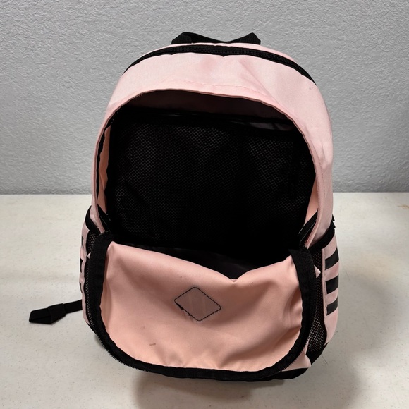 Adidas Originals Trefoil Backpack Pastel Pink/Peach School Bag Travel Streetwear - Picture 9 of 15